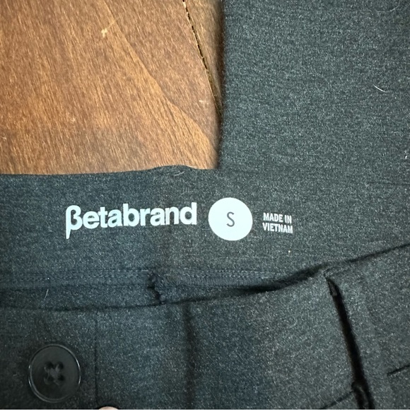 BETABRAND Size Small Straight Leg Yoga Dress Pants Charcoal - Picture 3 of 4